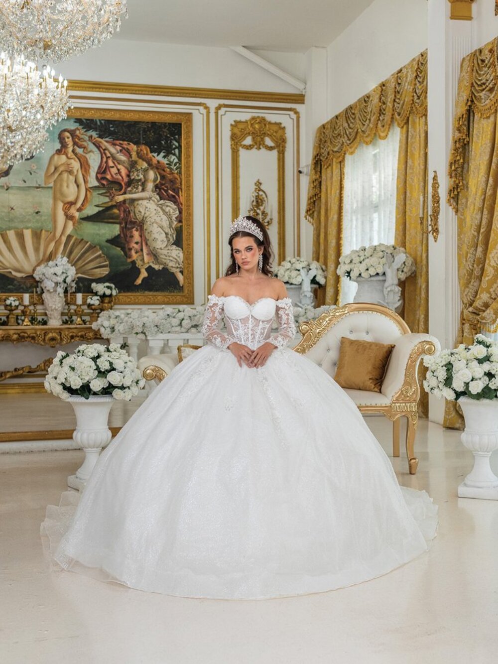 NEW OFF WHITE Tulle & Lace Sweetheart Wedding Dress Floor Length 0300